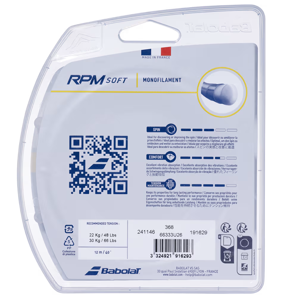 Cuerda tenis Babolat RPM Soft 12 mts.